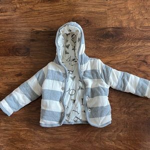 Burt’s bees baby 3-6 month reversible coat with snaps